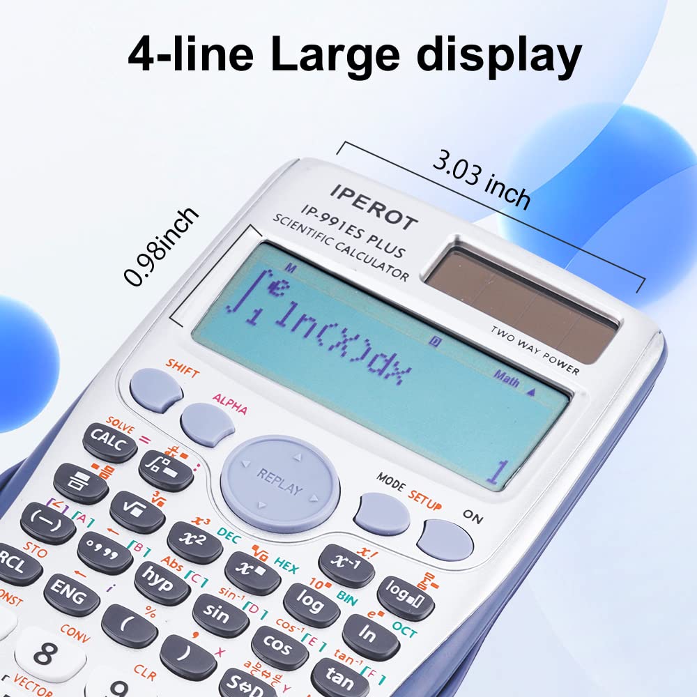 Amazon.co.jp: IPEROT 関数電卓 科学電卓 大画面 417関数 計算機